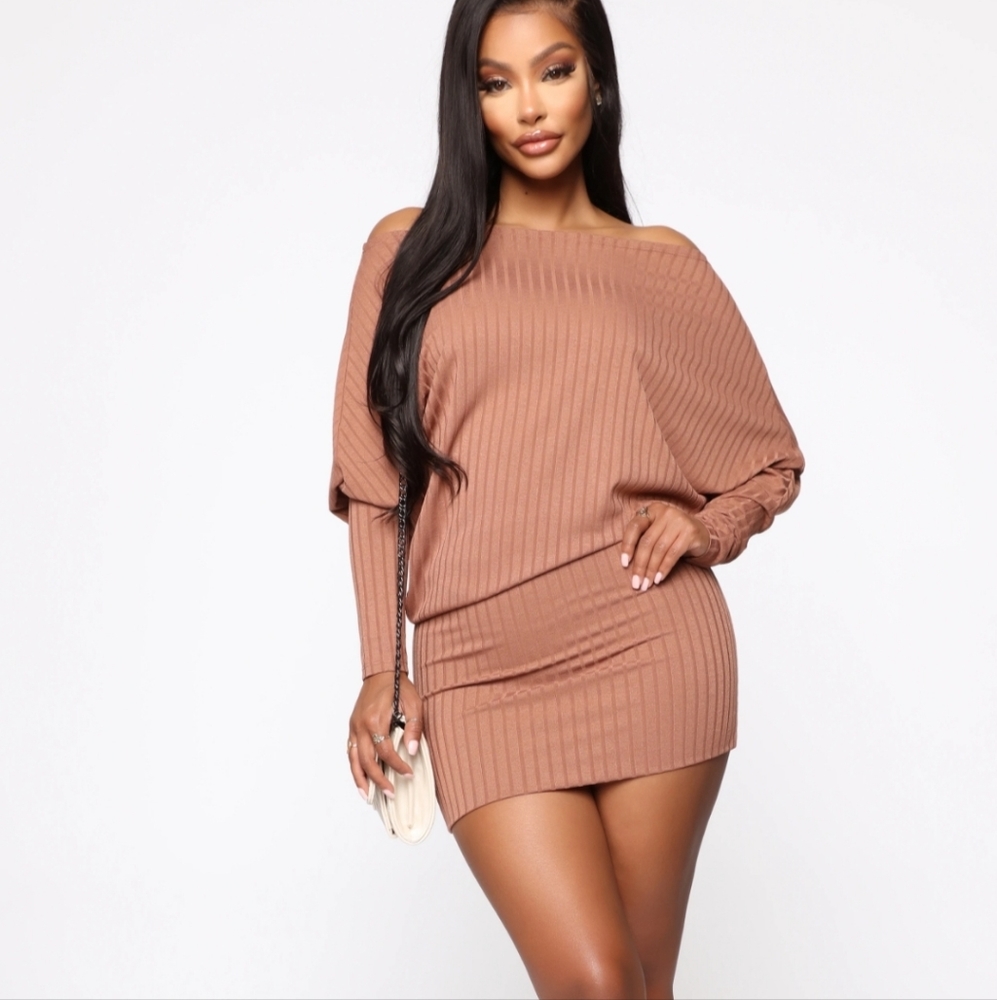 Off the shoulder mini dress, size Medium